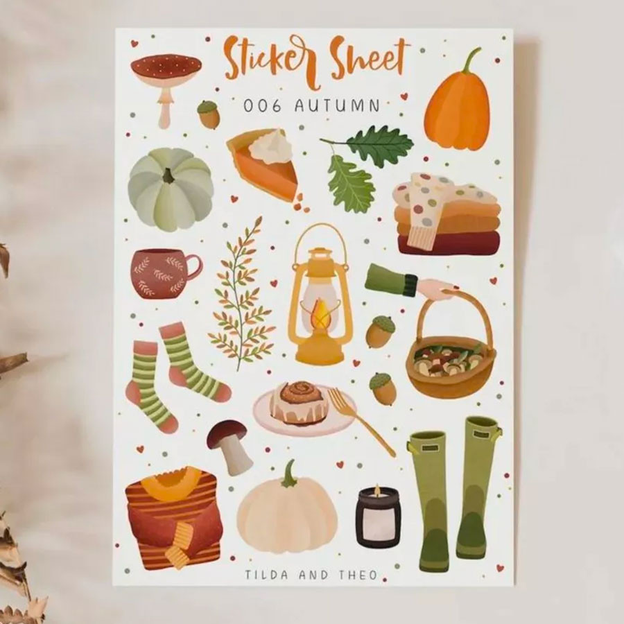 Stickerbogen "Herbst" - 20 Stk