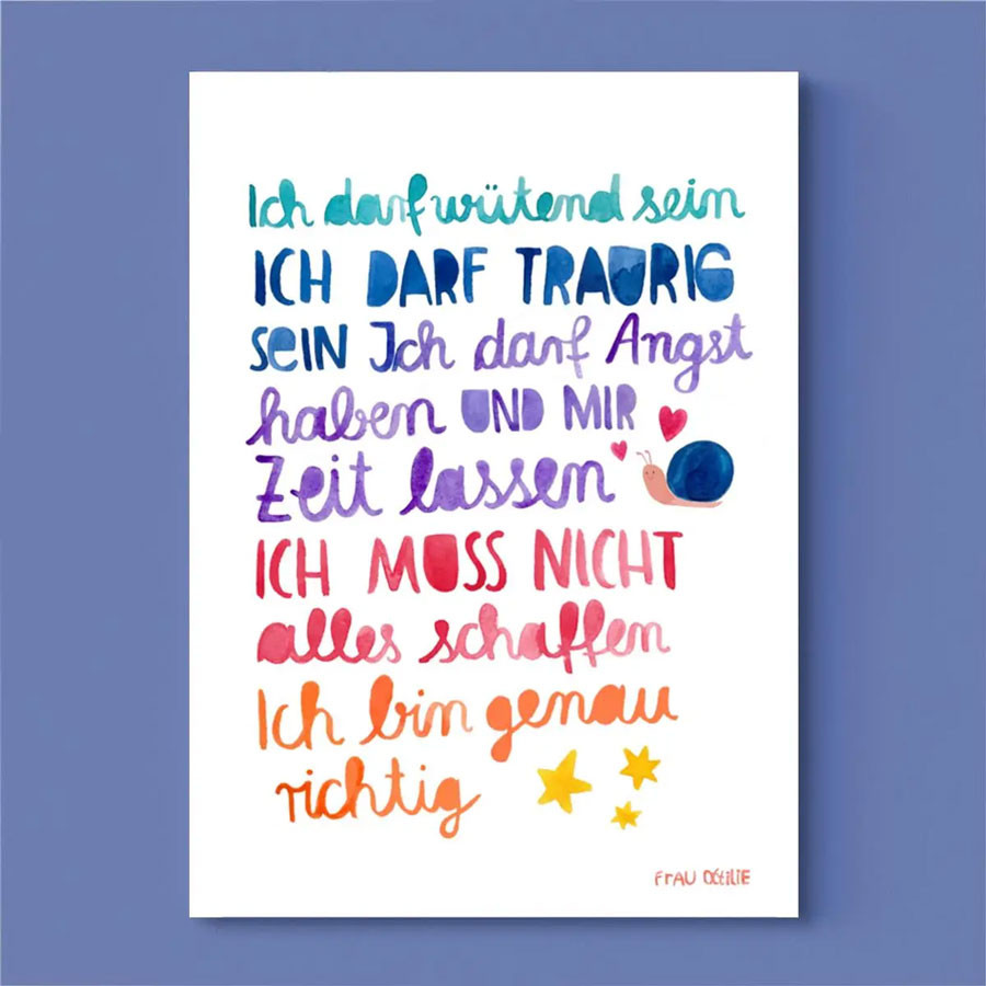 Poster DIN A4 "Ich darf wütend sein" - Affirmation
