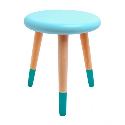 Rose in April - Hocker Hellblau Petrol