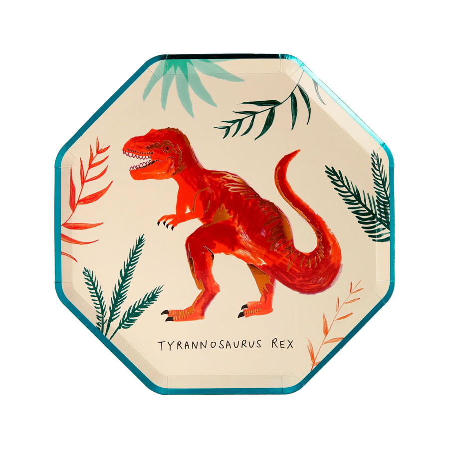 Meri Meri - Pappteller Dinosaurier Mix - 8 Stk