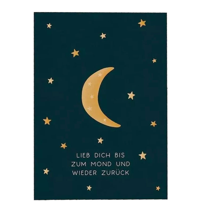 Postkarte - Lieb Dich bis zum Mond