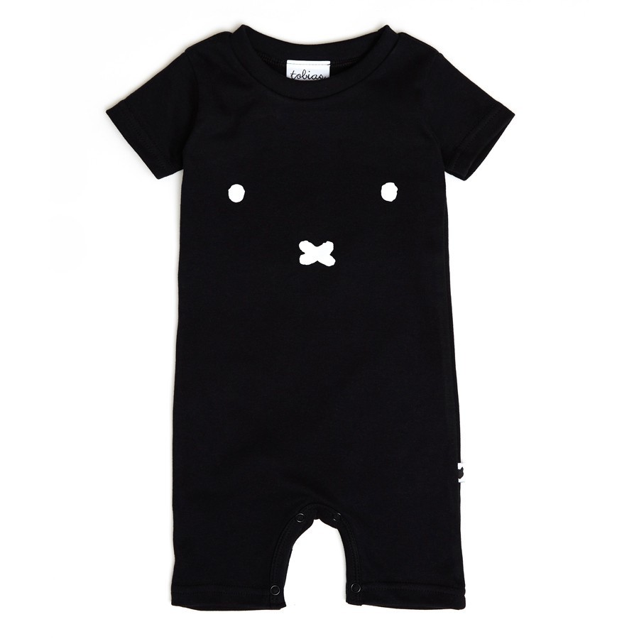 Tobias & the Bear - Kurzer Strampler "Miffy" schwarz