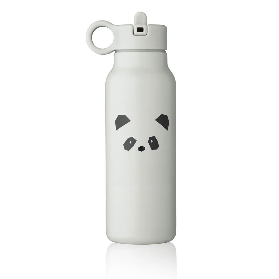 Liewood - Trinkflasche Falk Panda Light Grey 350ml