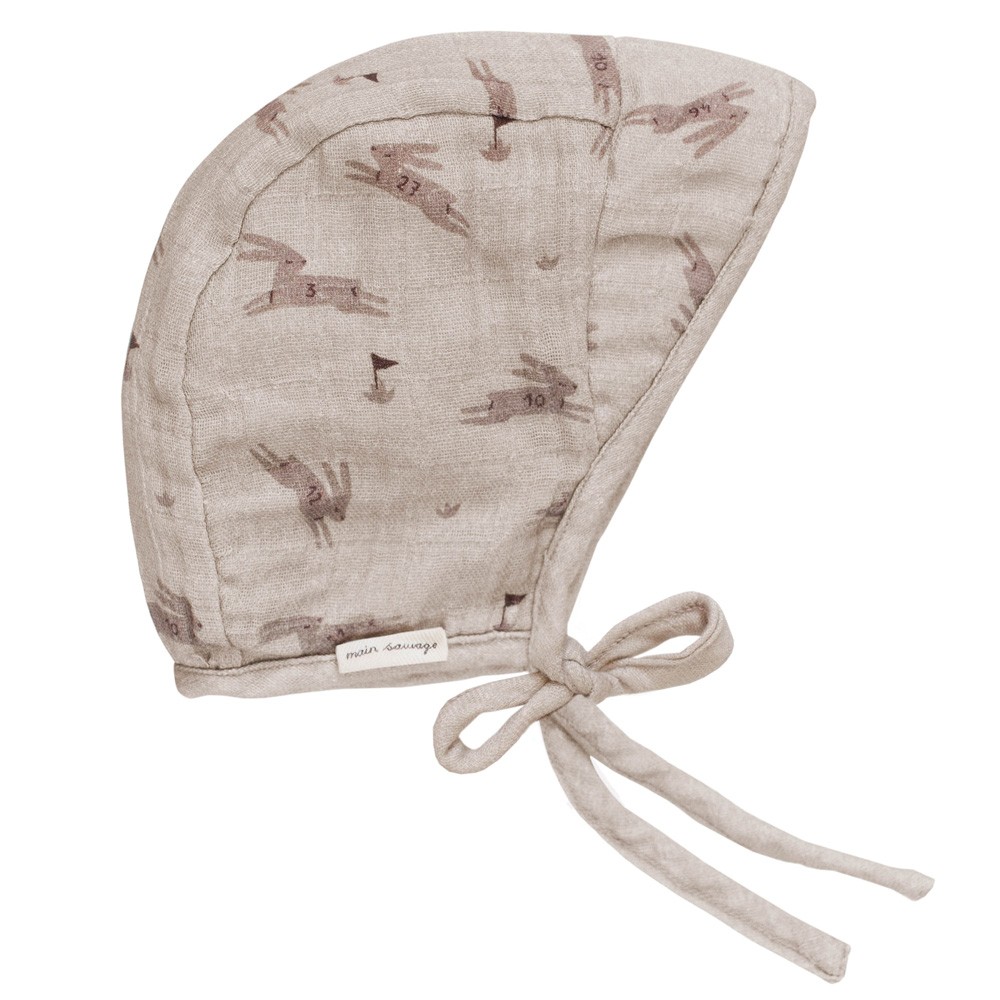 Main Sauvage - Bonnet "Rabbit" Hellbraun