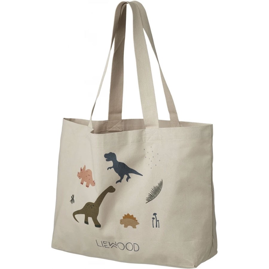 Liewood - Große Bio-Tragetasche Dino Dark Sandy