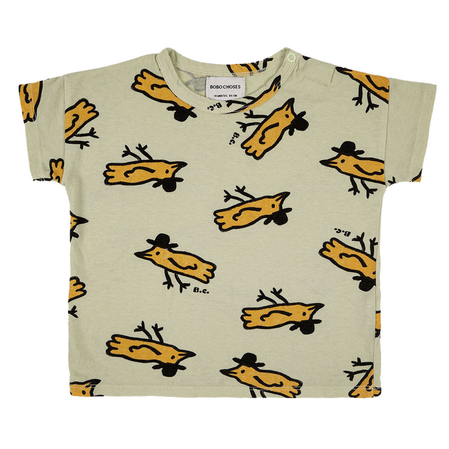 Bobo Choses - Baby T-Shirt - Mr Birdie All Over