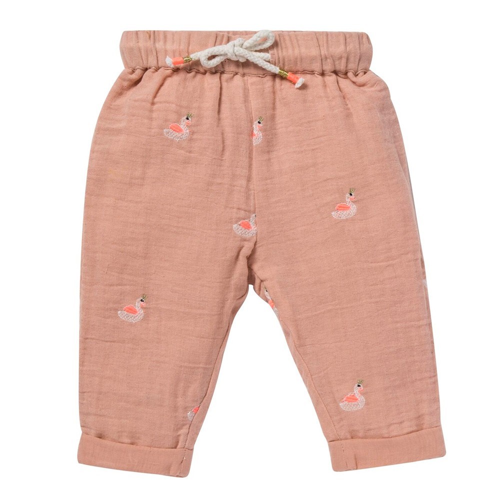 Bonheur du Jour - Kuschelhose "Schwan" Altrosa
