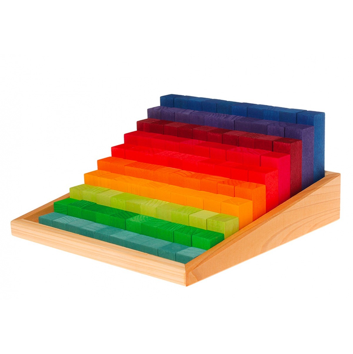 Grimm's Spielzeug - Kleine Stufenzählstäbe Regenbogen