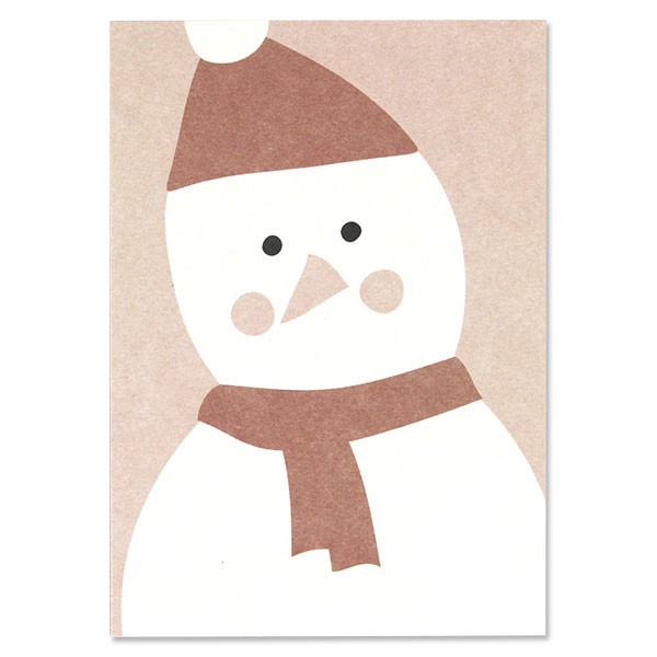 Ava & Yves - Postkarte Schneemann Rose