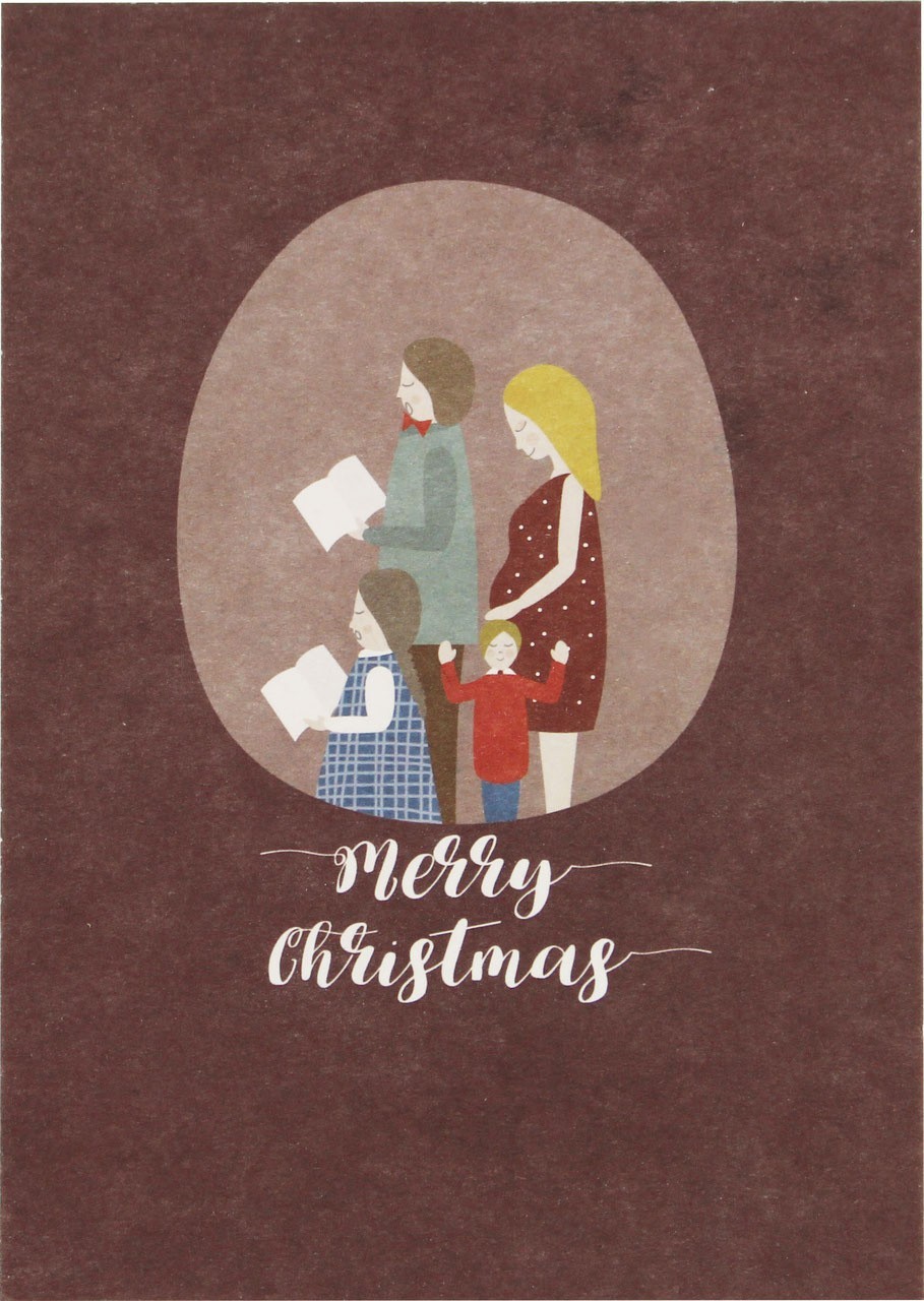 Ava & Yves - Postkarte "Weihnachtsfamilie"