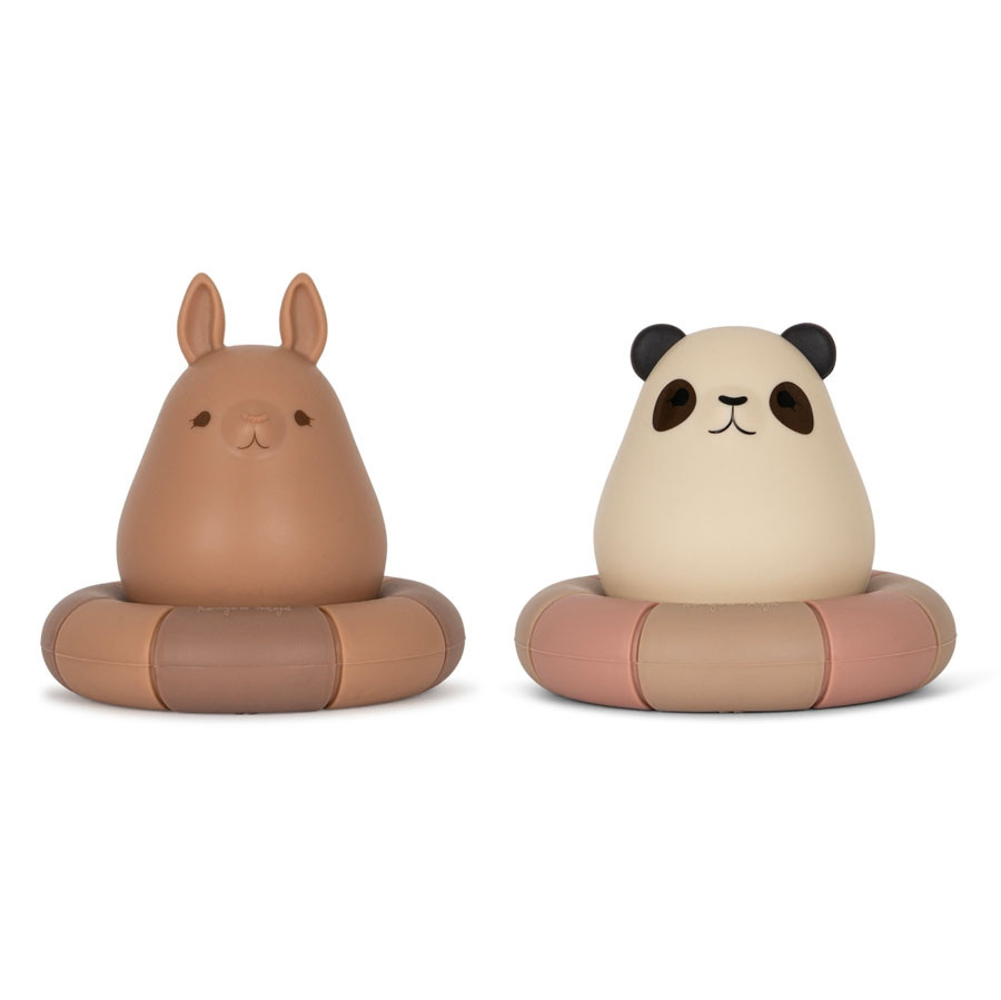 Konges Slojd - Badespielzeuge Panda Hase - Blush Mix