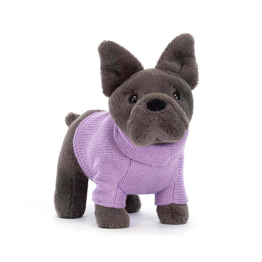 Jellycat - Bulldogge im Sweater - Lila