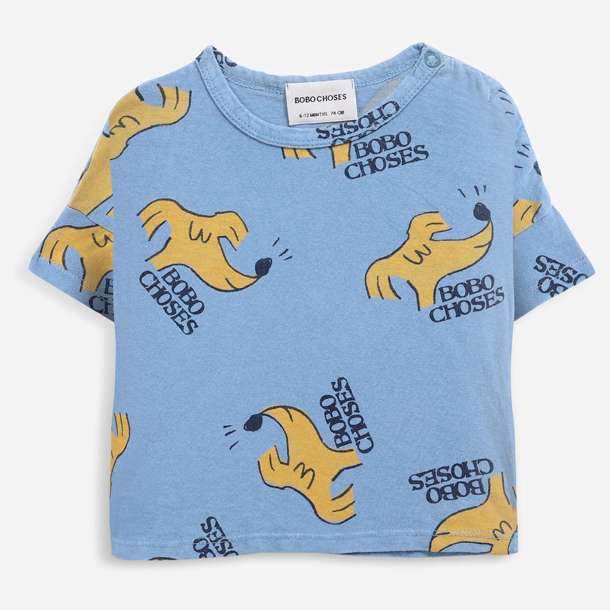 Bobo Choses - Baby T-Shirt "Sniffy Dog" Blau