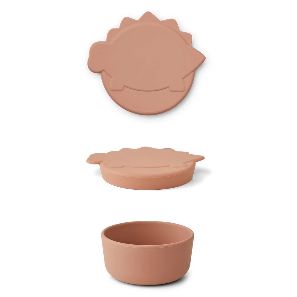 Liewood - Cornelius Snack Box Medium Dino Dark Rose 11cm