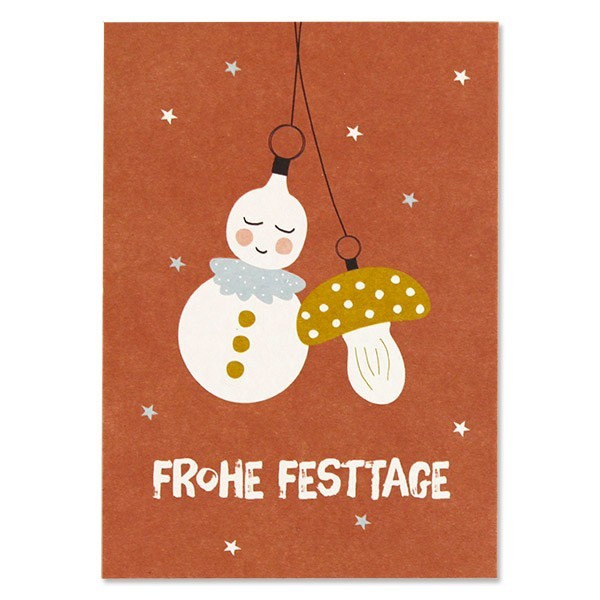 Ava & Yves - Postkarte "Frohe Festtage"
