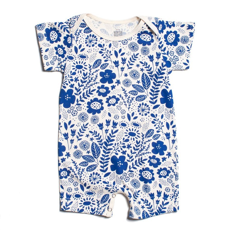 Winter Water Factory - Short Romper "Flowers"