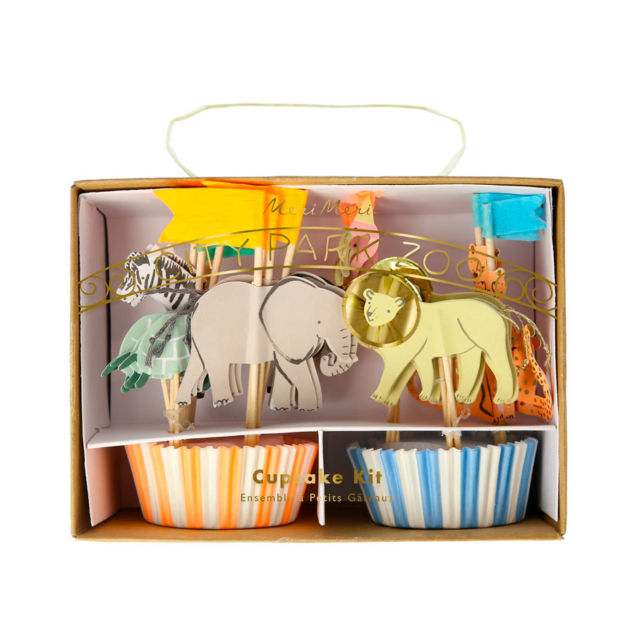 Meri Meri - Cupcake Set Safari Tiere - 24 Stk