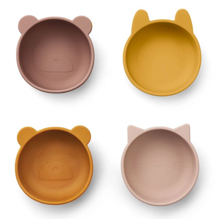 Liewood - 4 Silikon Schalen Iggy Rose Mix
