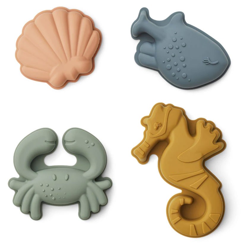 Liewood - 4 Sandformen Gill Sea Creature Sandy Mix