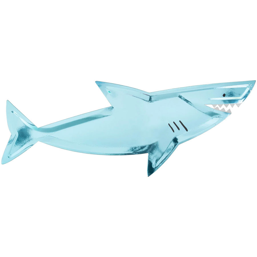 Meri Meri - Große Pappteller Hai - 4 Stk
