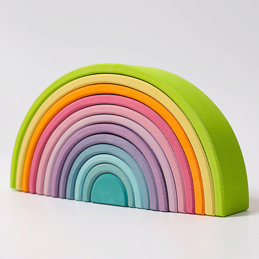Grimm's Wooden Toys - Large Rainbow Pastel