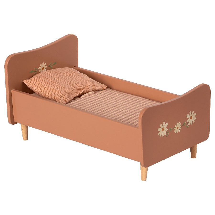 Maileg - Mini Bett aus Holz Rose für Mäuse