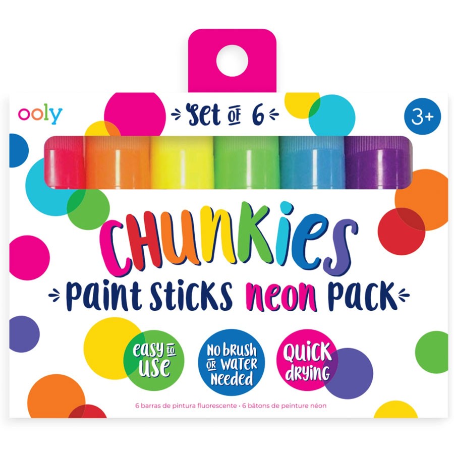 OOLY - 6 Farbstifte Neon Chunkies