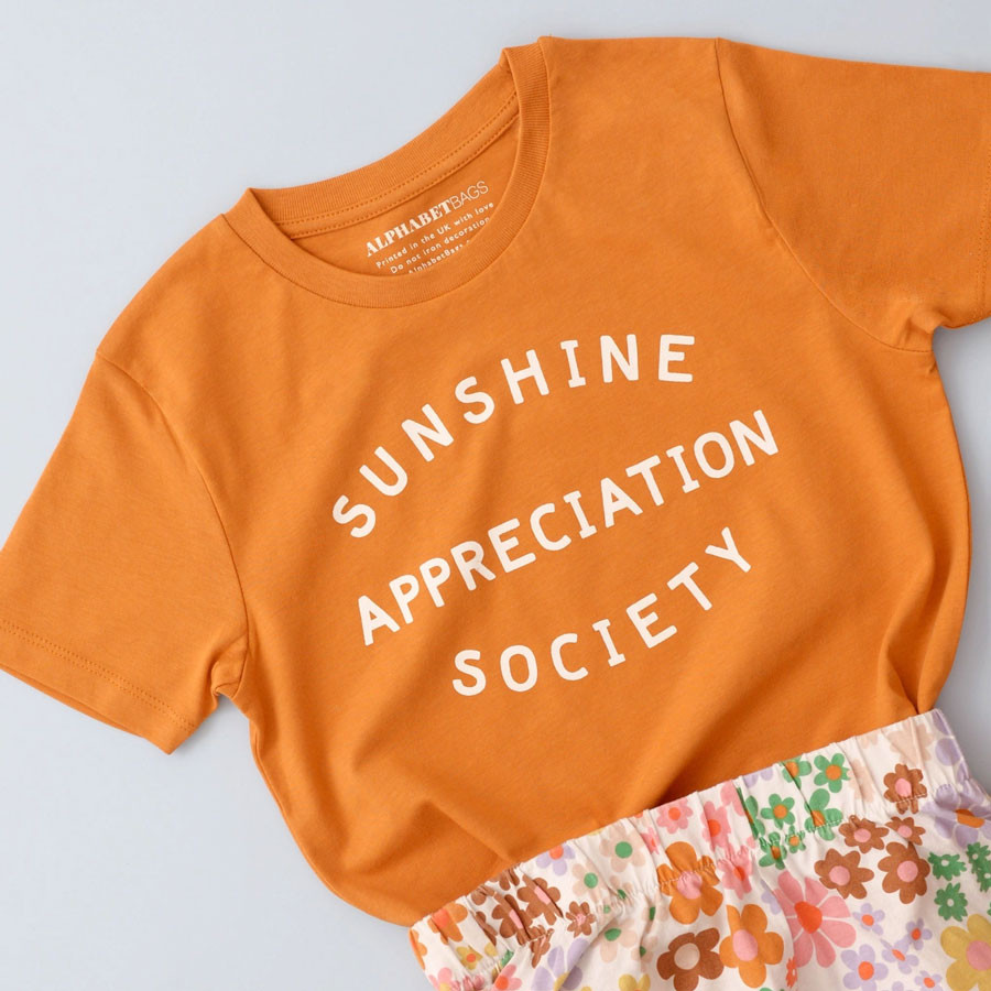 T-Shirt Sunshine Appreciation Society Orange