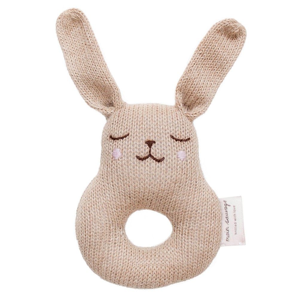 Main Sauvage - Baby Rattle "Bunny"