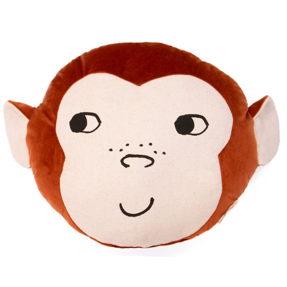 Nobodinoz - Kissen Savanna Velvet Wild Animals Monkey