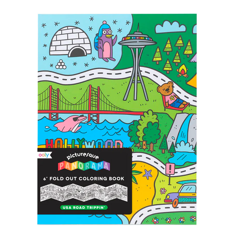 OOLY - Colouring poster "USA Road Trippin"