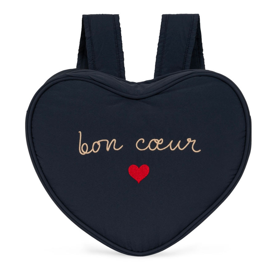 Konges Slojd - Rucksack Herz Bon Coeur - Dunkelblau