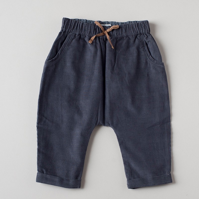 Bonheur du Jour - Weiche Kuschelhose aus Cord Dunkelblau