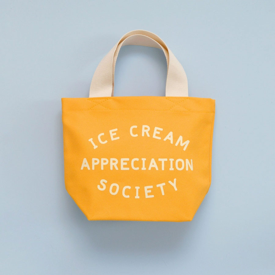 Kleine Tragetasche Ice Cream Appreciation Society Gelb
