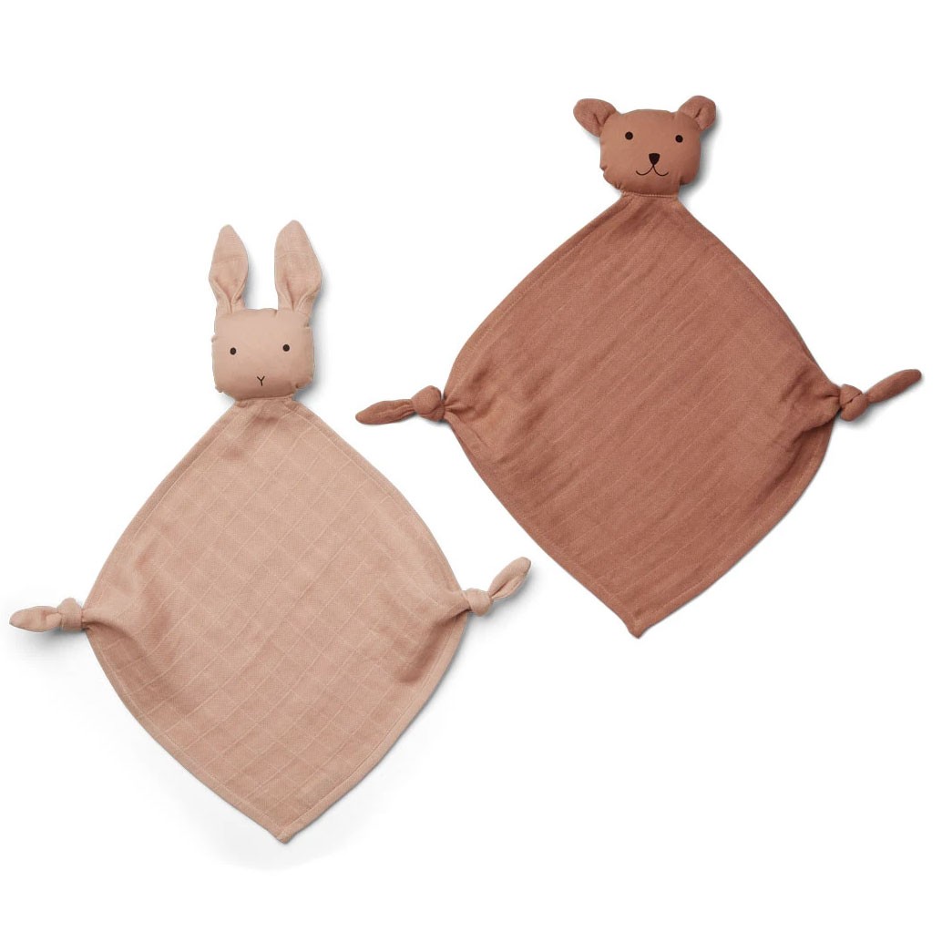 Liewood - Yoko Mini Cuddle Cloth 2 Pack - Tuscany rose/sandy mix