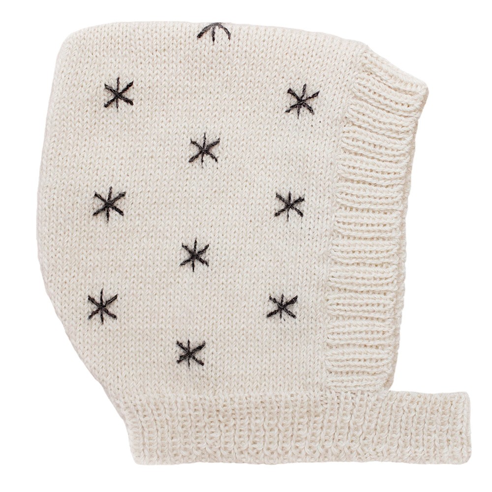 Main Sauvage - Bonnet with Stars White