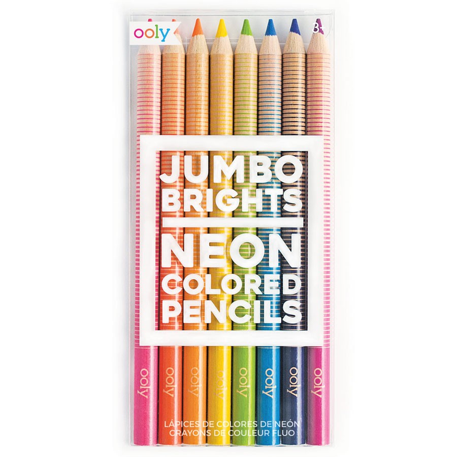 OOLY - 8 Neon Buntstifte Jumbo Brights