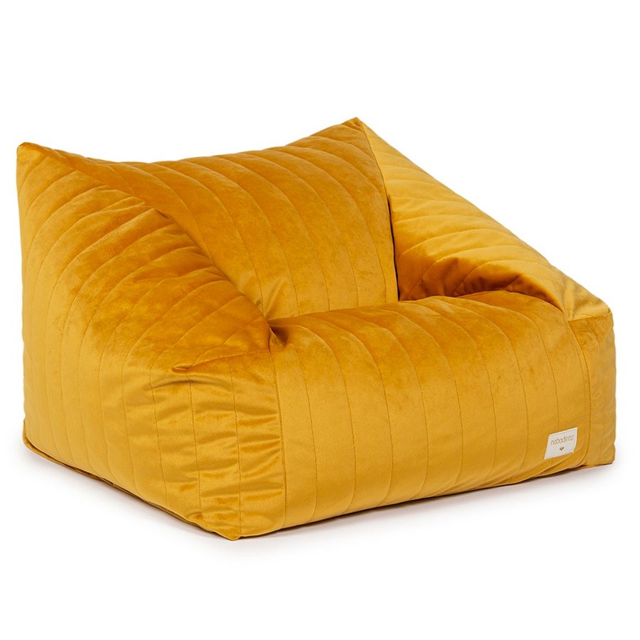 Nobodinoz - Sitzsack Chelsea Velvet Farniente Yellow