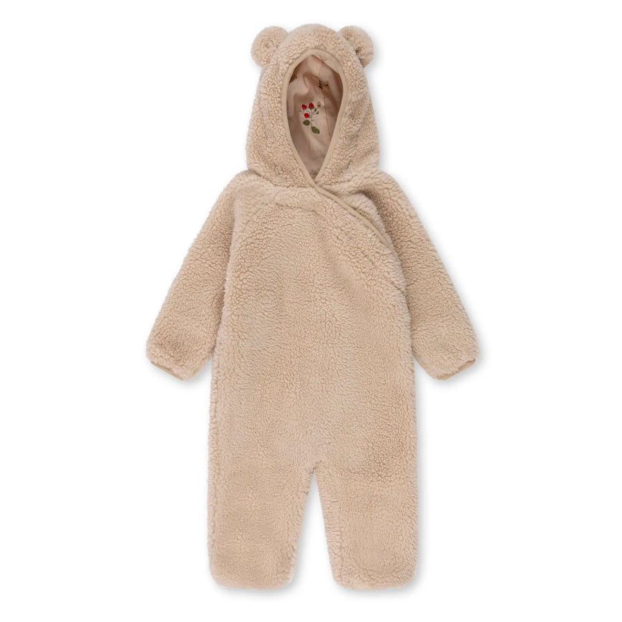 Konges Slojd - Grizz Teddy Babystrampler Cream Off White