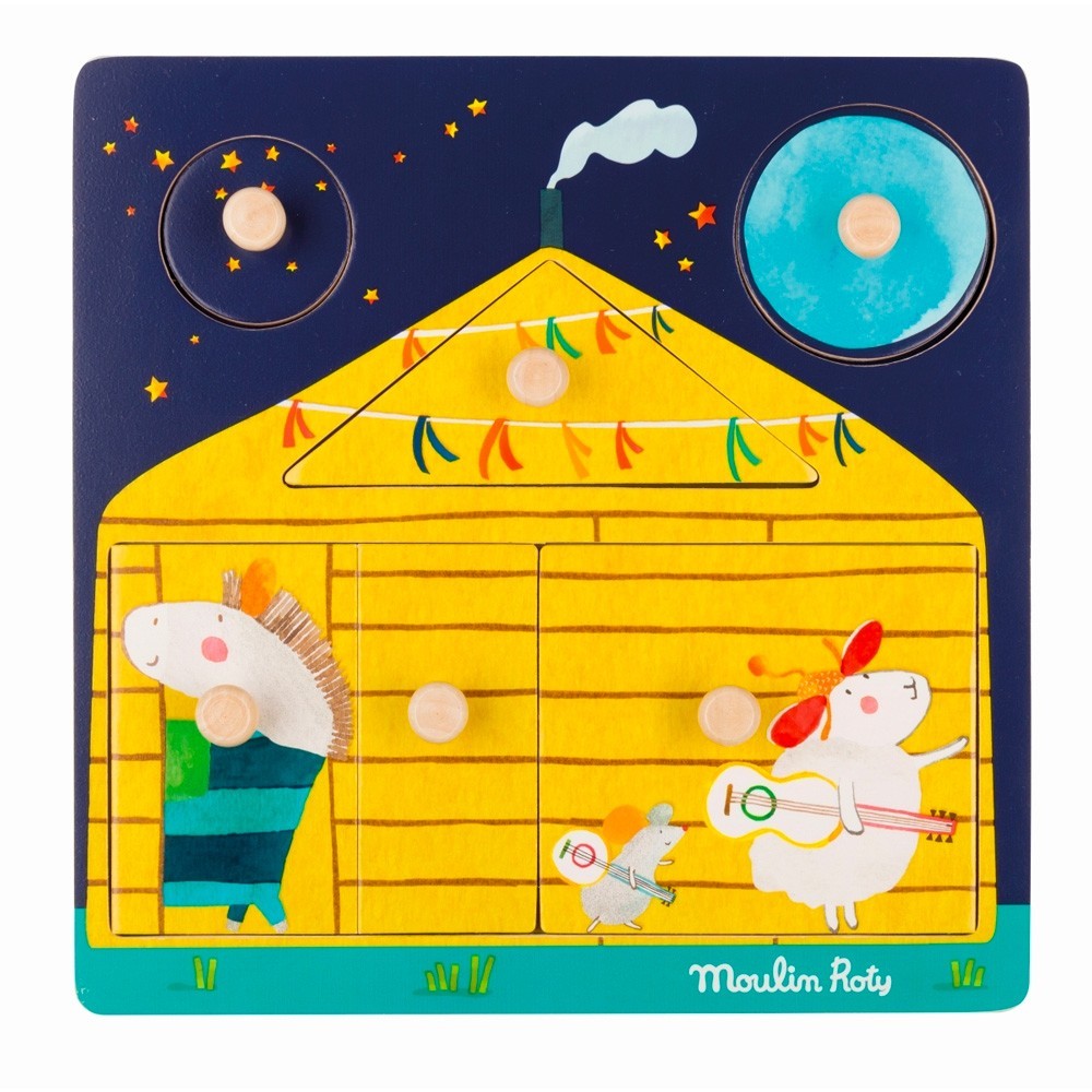 Moulin Roty - Holzpuzzle "Zig und Zag Les Jouets"