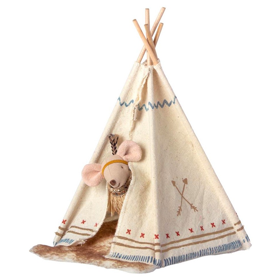 Maileg - Kleine Indianermaus mit Zelt