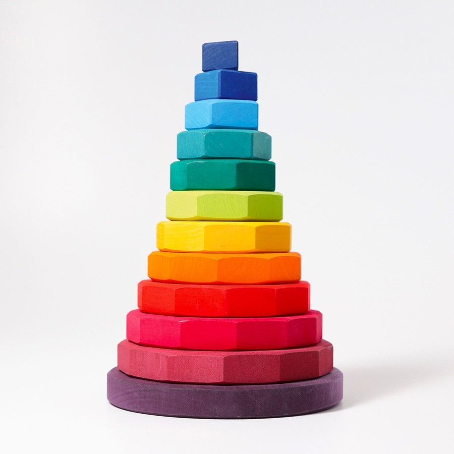Grimm's Wooden Toys - Giant Geometrical Stacking Tower
