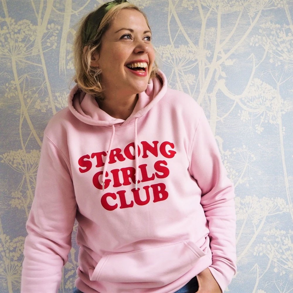 Muthahood - Hoodie "Strong Girls Club" Woman Pink