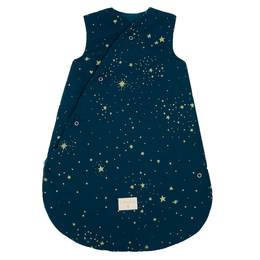 Nobodinoz - Babyschlafsack "Snowy Warm" Gold Stella Night Blue