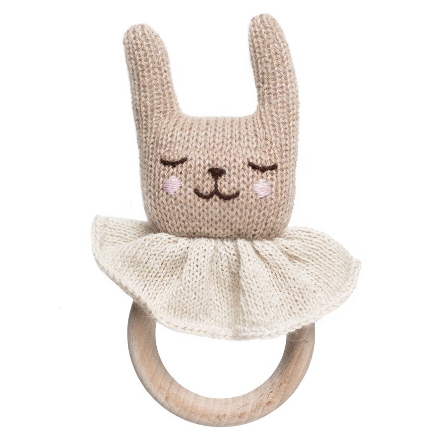 Main Sauvage - Baby Teether "Happy Bunny"