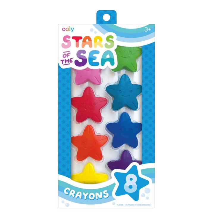 OOLY - 8 Wachsmaler "Stars of the Sea Starfish" in Sternform