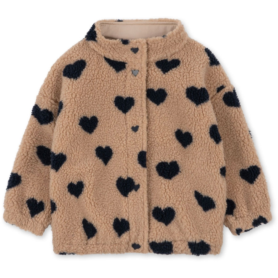 Konges Slojd - Jacke aus Teddyfell "JODY" Beige - Herzen