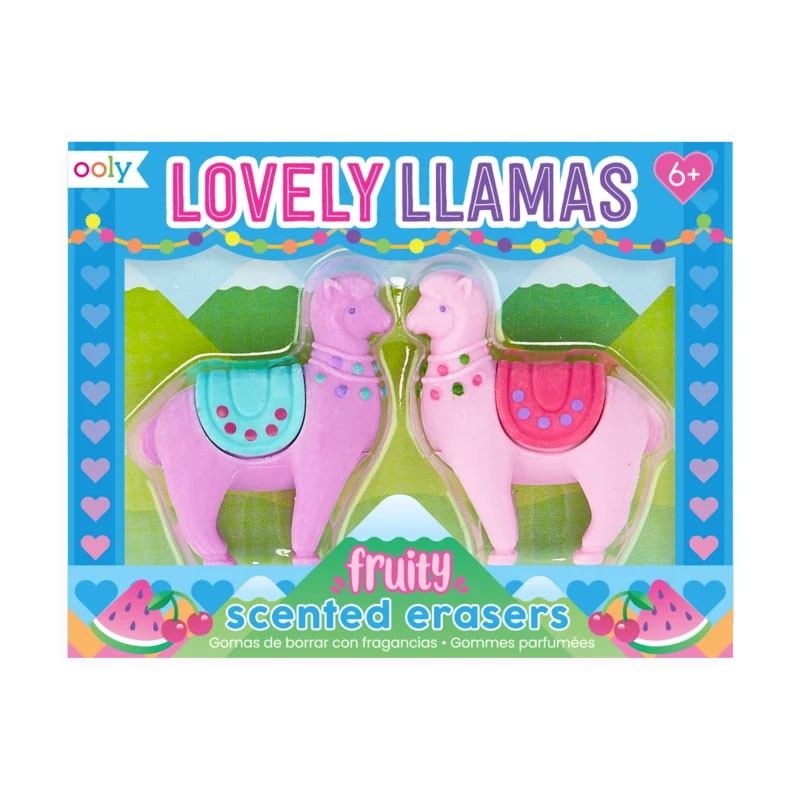 OOLY - 2 Radiergummis "Lovely Lamas"