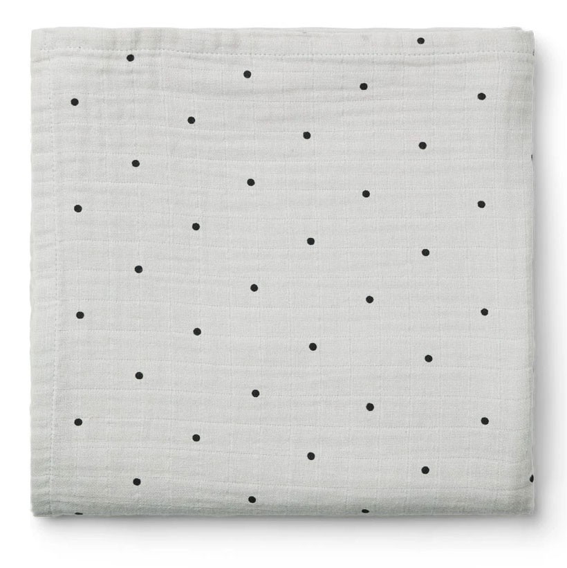 Liewood - Bio-Mulltuch Swaddle Ben Classic Dot Dumbo Grey 110cm