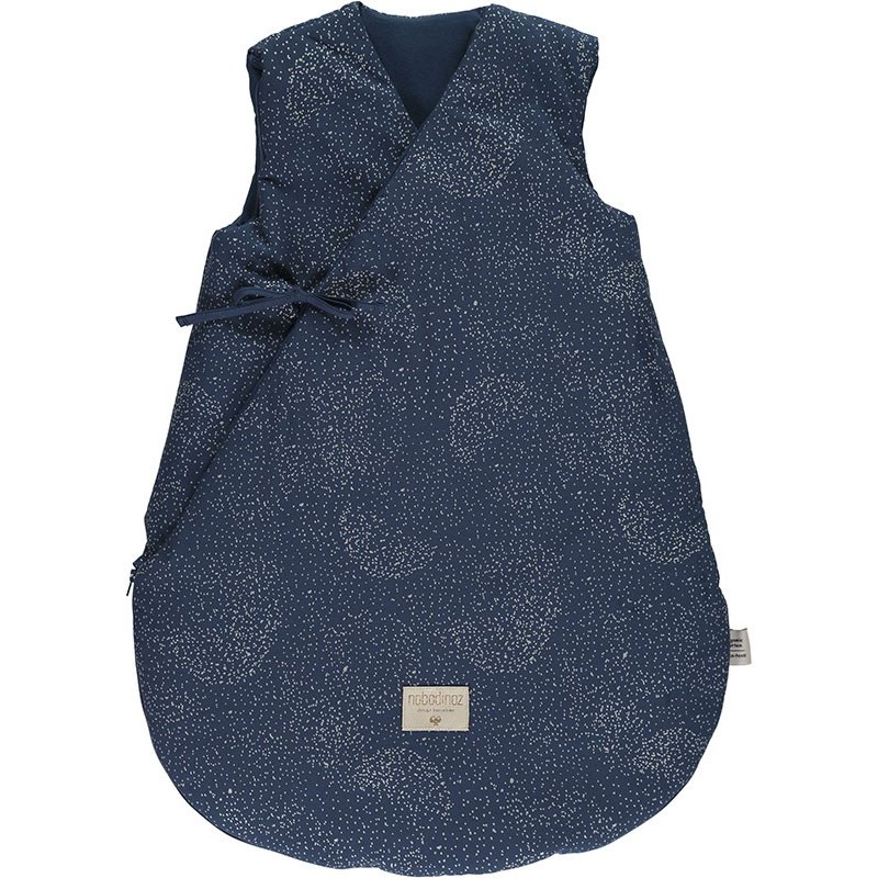 Nobodinoz - Babyschlafsack Winter Cloud Gold Bubble Night Blue